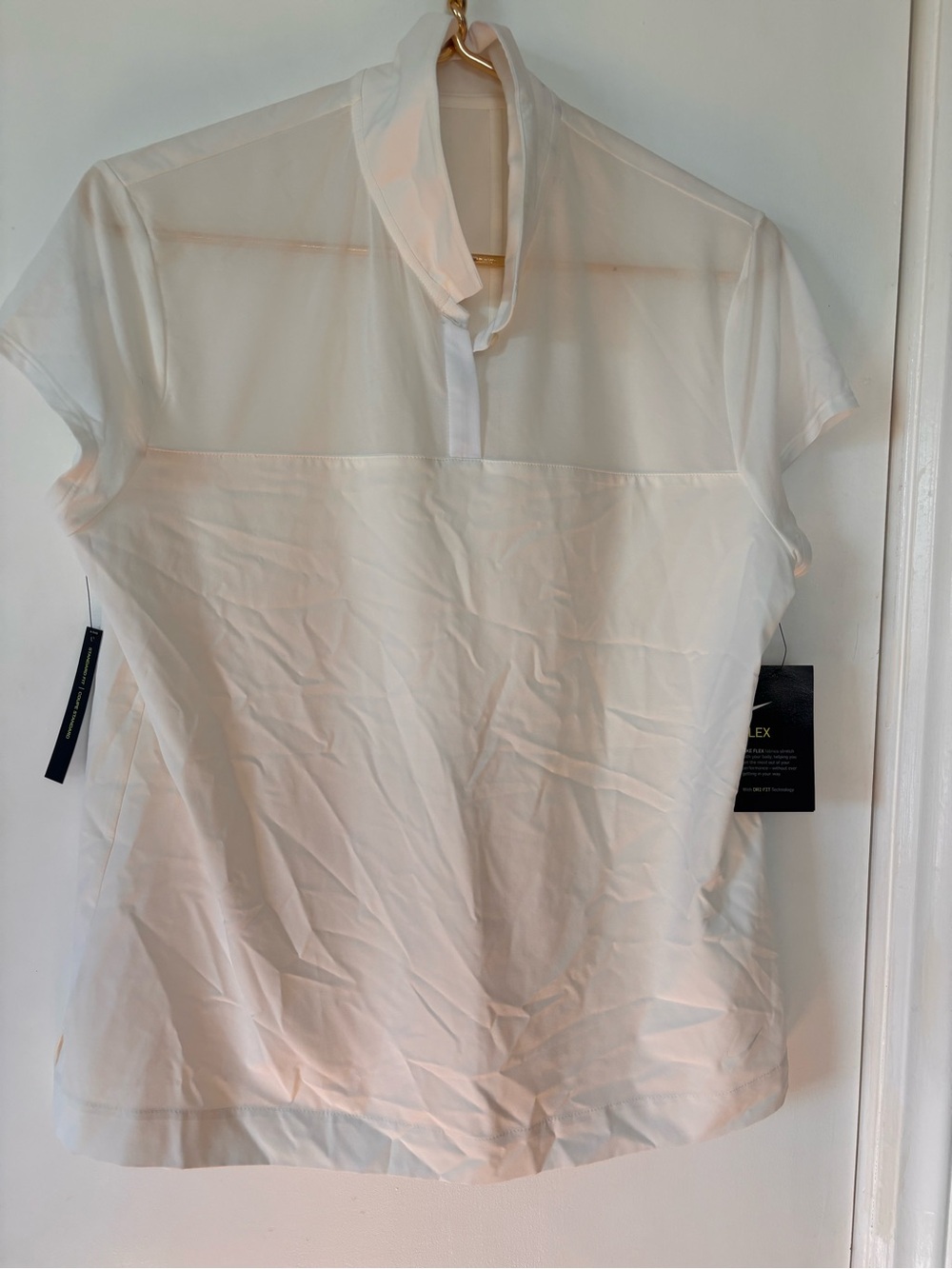 Women’s Nike Golf Cream Short Sleeve Polo Top